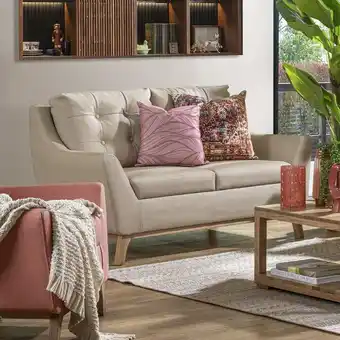 Muebles Jamar Sofa 2 puestos floyd eurolino marfil, natural oferta