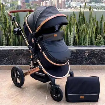 Éxito Coche moises cynebaby con pañalera negro oferta