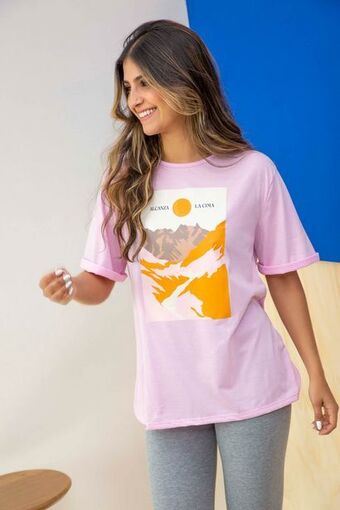 Pacífika Camiseta manga corta rosado oferta