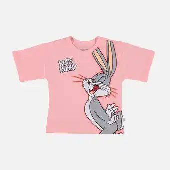 MIC Camiseta de niña, manga corta salmón de looney tunes oferta
