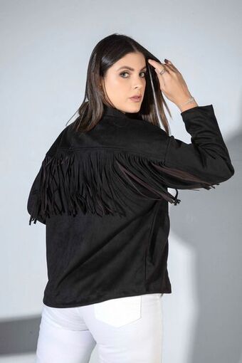 Pacífika Chaqueta manga larga negro oferta