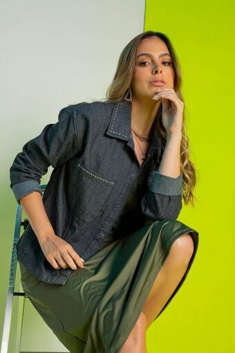 Pacífika Chaqueta manga larga negro oferta