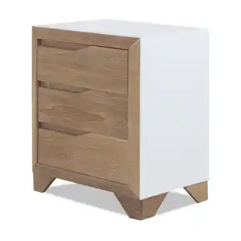 Muebles Jamar Mesa de noche toledo natural, blanco oferta