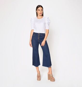 Studio F Blusa manga corta con volumen oferta
