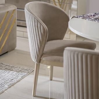 Muebles Jamar Silla comedor celta velvet crudo, champaña oferta