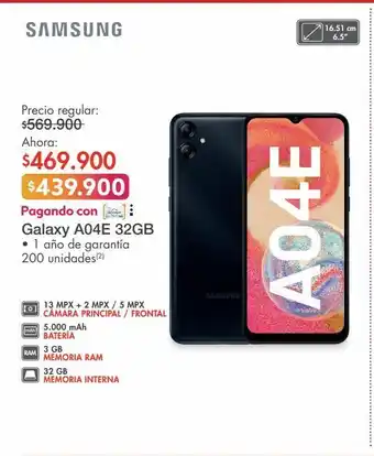 Metro Celular samsung galaxy a04e oferta