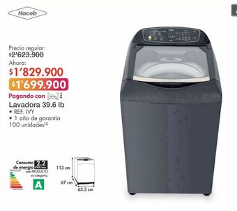 Metro Lavadora haceb oferta