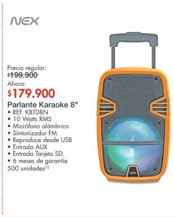 Metro Parlantes nex 8" oferta