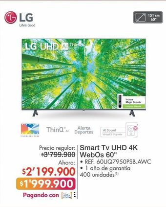 Metro Smart tv lg oferta