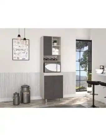 Flamingo Alacena naray, nevado y piedra, con tres puertas batientes zf oferta