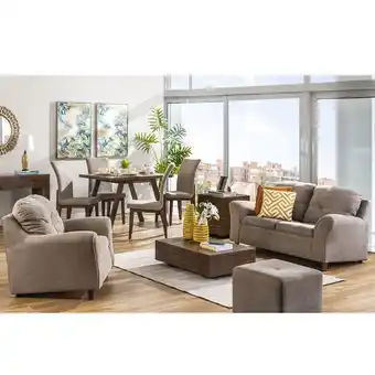 Muebles Jamar Juego de sala caprinni lino rihana madera oferta