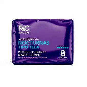 Jumbo Toallas family care nocturnas cubierta de tela x8und. oferta