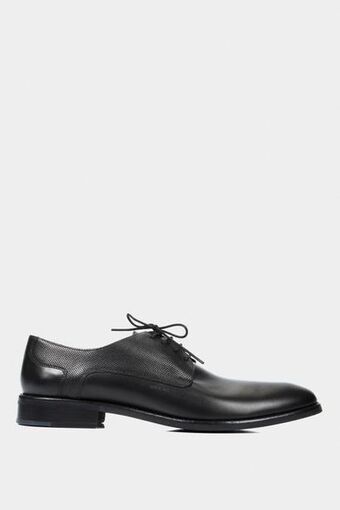Vélez Zapatos cordón formal humanista de cuero para hombre liso negro oferta