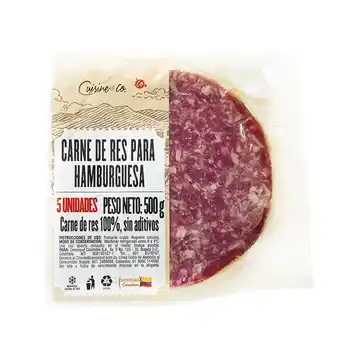 Jumbo Carne premium cuisine & co hamburguesa x5und x500g oferta