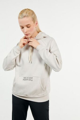 Koaj Buzo básico capota manga ranglan femenino con estampado. oferta