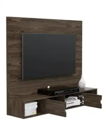 Flamingo Panel de tv hanna, chocolate, con espacio para televisor de hasta 60 pulgadas oferta
