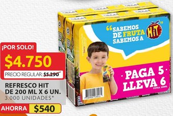 Ara Refresco Hit de 200ml x 6un oferta