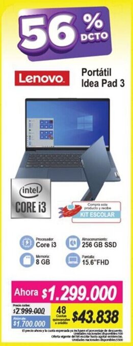 Alkomprar Lenovo Portátil Idea Pad 3 oferta