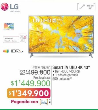 Jumbo Smart tv uhd 4k 43" oferta