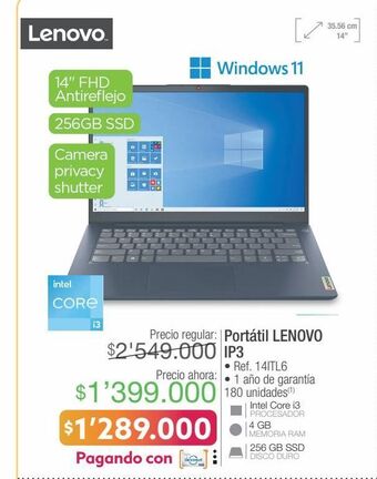 Jumbo Portátil lenovo oferta