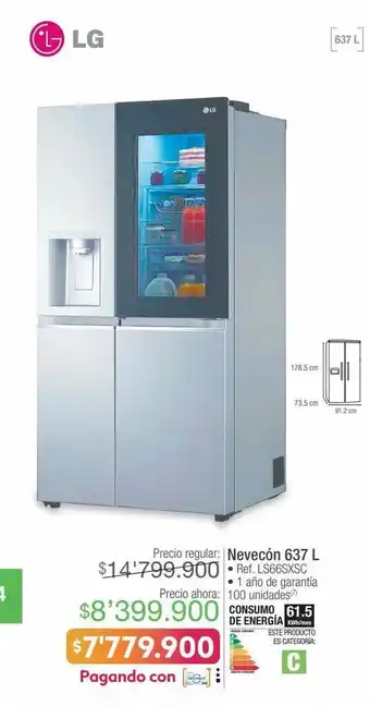 Jumbo Nevecón 637 l oferta