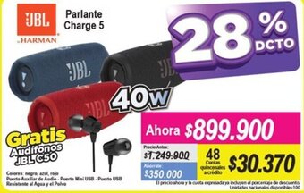 Alkomprar JBL Parlante Charge 5 oferta