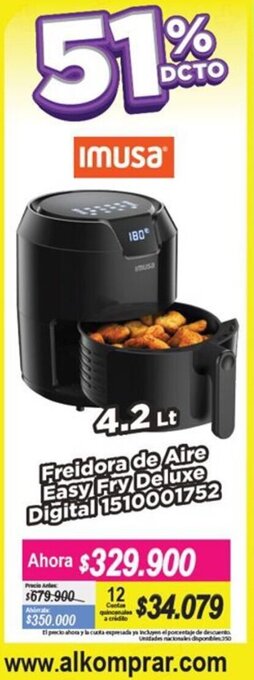 Alkomprar Imusa Freidora de Aire Easy Fry Deluxe Digital oferta