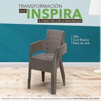 Rimax Silla barú con brazos pack x 6 und oferta