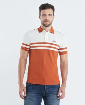 Chevignon Camiseta de hombre tipo polo, slim fit manga corta - bloque de color y rayas oferta