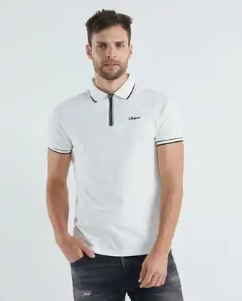 Chevignon Camiseta de hombre tipo polo, slim fit manga corta - perilla tejida con cierre oculto oferta