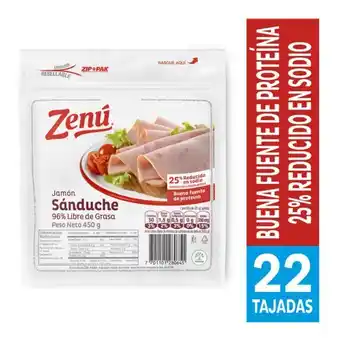 Merqueo Jamón zenú sánduche oferta