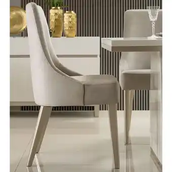 Muebles Jamar Silla comedor berlin velvet magic perla beige,champaña oferta