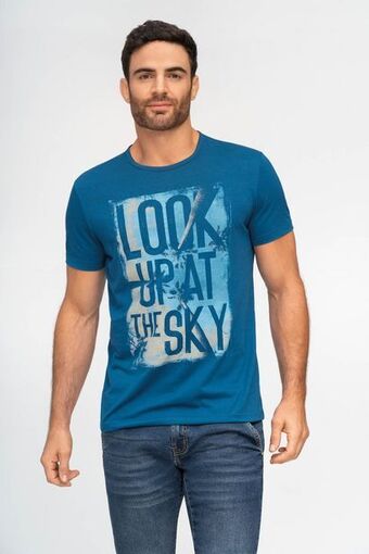 Pacífika Camiseta manga corta azul oferta
