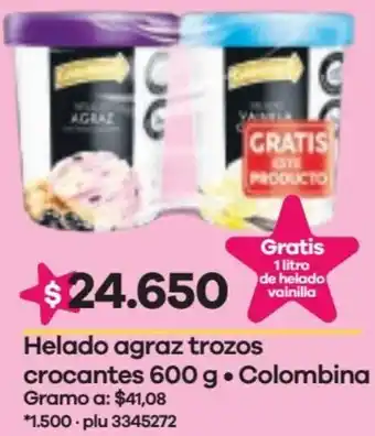 Éxito Colombia Helado Agraz Trozos Crocantes 600g oferta