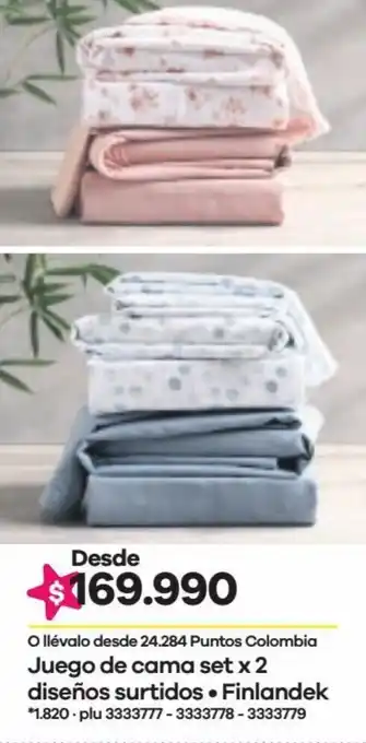 Éxito Finlandek Juego de Cama Set 2 Diseños Surtidos oferta