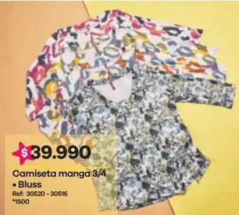 Éxito Camesita Manga 3/4 Bluss oferta