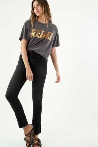 Tennis Jean jegging negro para mujer oferta