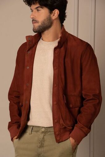 Vélez Chaqueta bomber azalea de gamuza para hombre bolsillos oferta