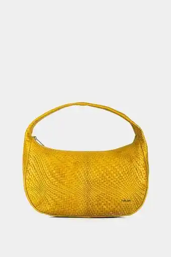 Vélez Bowling frambuesa de cuero para mujer grabado trenza verde oliva oferta