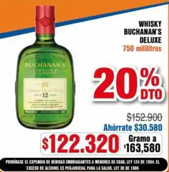 Alkosto Whisky Buchanan's Deuxe 750ml oferta