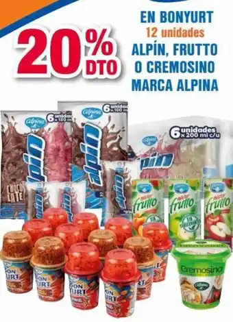 Alkosto En Bonyurt 12 Unidades Alpín, Frutto o Cremosino Marca Alpina oferta