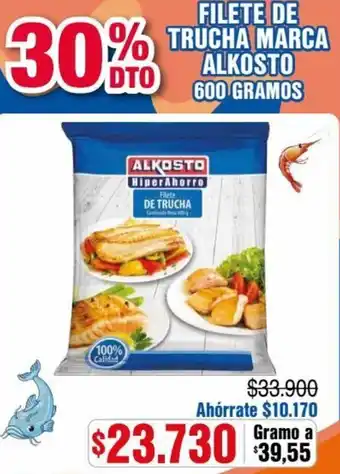 Alkosto Filete de Trucha Marca Alkosto 600g oferta