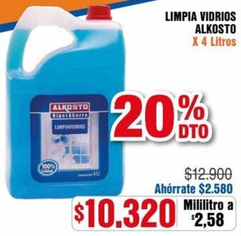 Alkosto Limpia Vidros Alkosto 4L oferta
