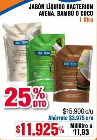 Alkosto Jabón Líquido Bacterion Avena, Bambú o Coco 1L oferta