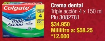 Éxito Crema Dental Triple Acción 3 x 150ml oferta