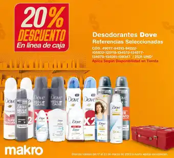 Makro Desodorante Dove oferta
