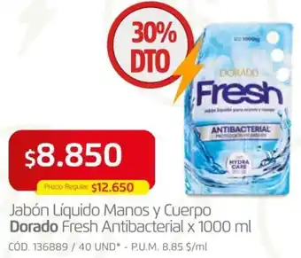Makro Dorado Jabón Líquido Manos y Cuerpo Fresh Antibacterial 1000ml oferta