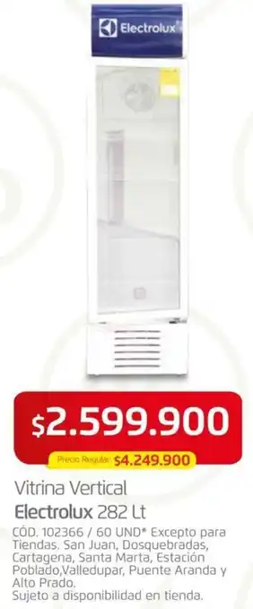 Makro Electrolux Vitrina Vertical 282L oferta