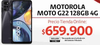 Claro Motorola Moto G22 128GB 4G oferta