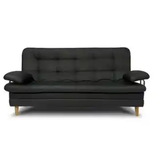 Linio Sofácama tous 3 posiciones tela sintético-antirasguño negro con brazos oferta